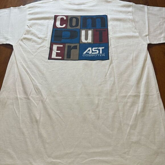 Vintage 90s Technology AST Computer Graphic Mens Shirt New without tags XL - Picture 1 of 7